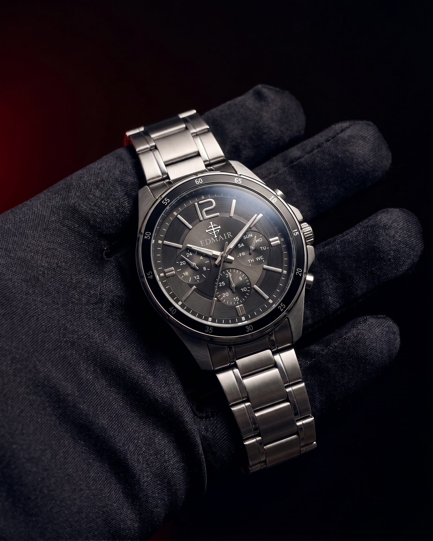 EDMAIR ONYX™ Chronograph | Siyah Kadran Sportif Erkek Kol Saati