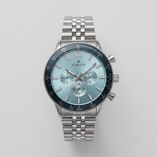 EDMAIR GLACIER™ Chronograph | Buz Mavisi Kadran Erkek Kol Saati