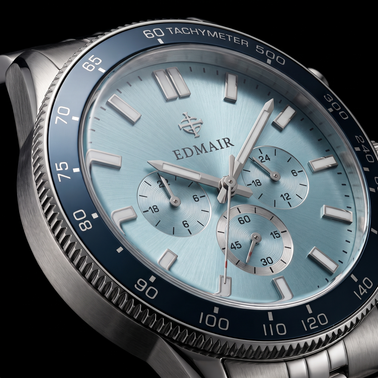 EDMAIR GLACIER™ Chronograph | Buz Mavisi Kadran Erkek Kol Saati