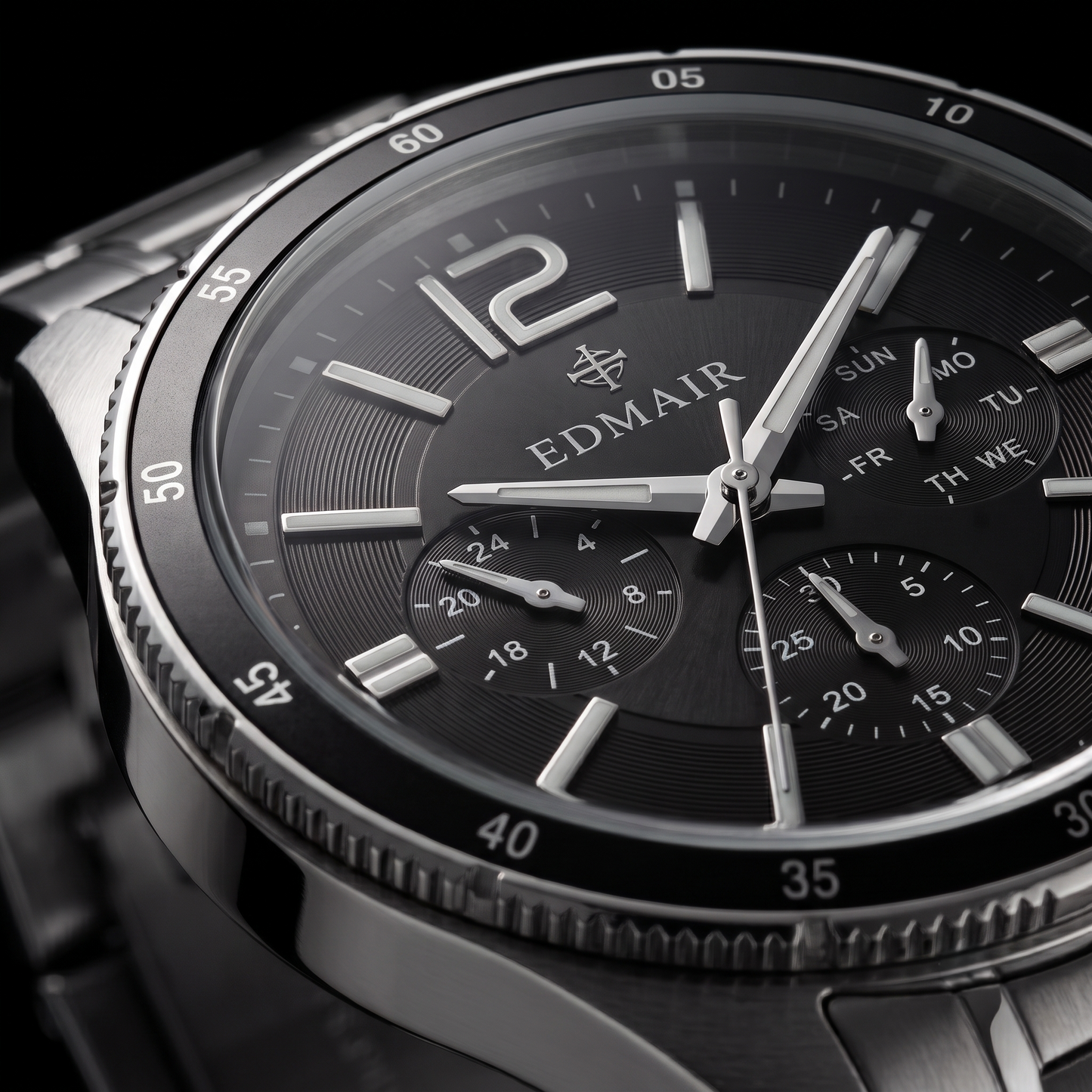 EDMAIR ONYX™ Chronograph | Siyah Kadran Sportif Erkek Kol Saati