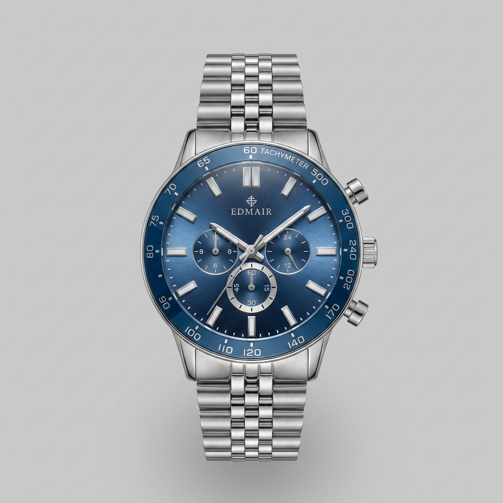 EDMAIR MERIDIAN™ Chronograph | Takimetreli Mavi Kadran Erkek Kol Saati