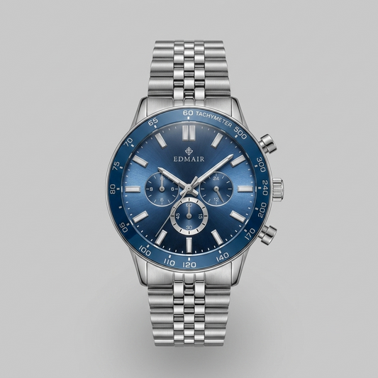 EDMAIR MERIDIAN™ Chronograph | Takimetreli Mavi Kadran Erkek Kol Saati